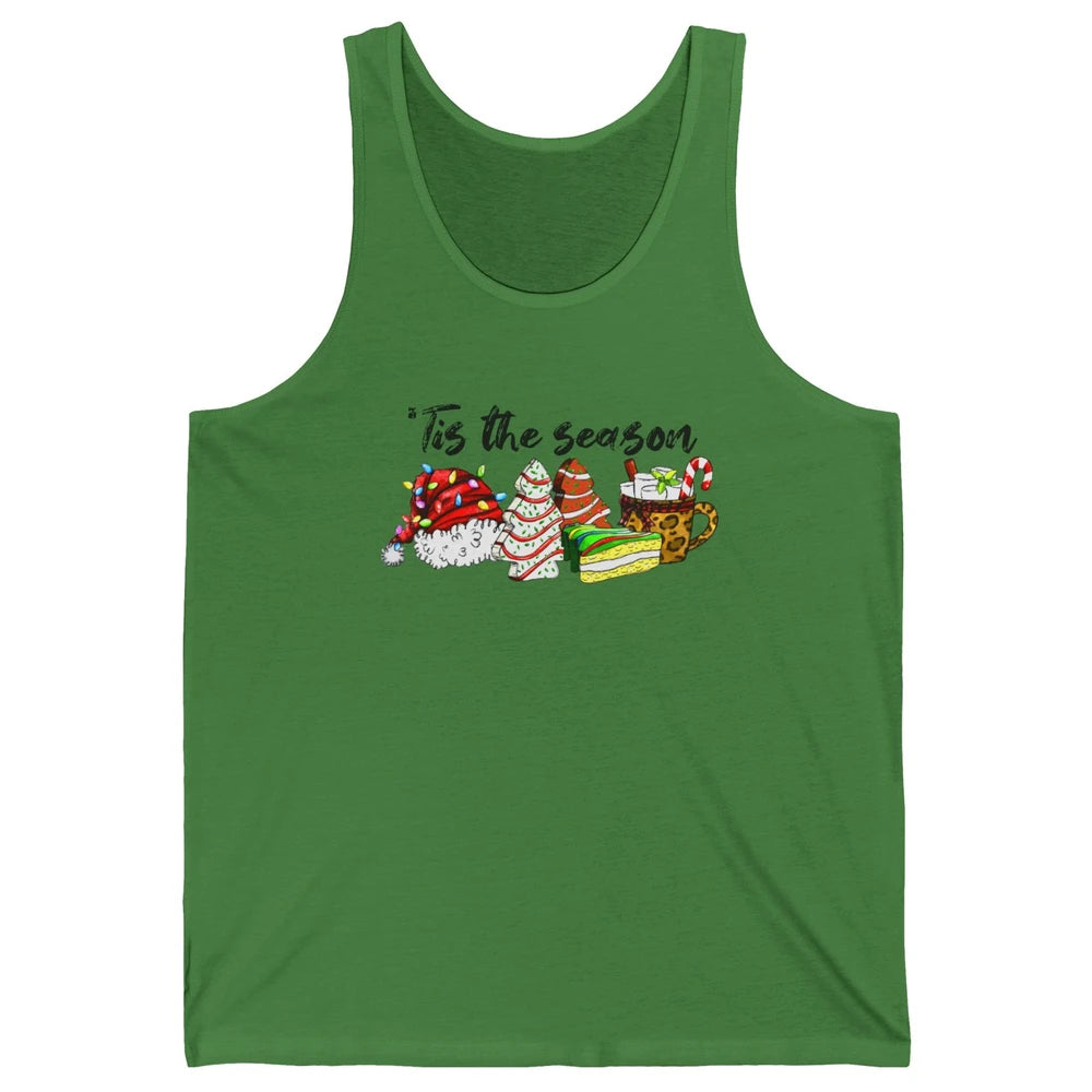 Funny Christmas Tree Tis The Season Cakes Parody Baking Gift Unisex Jersey Tank
