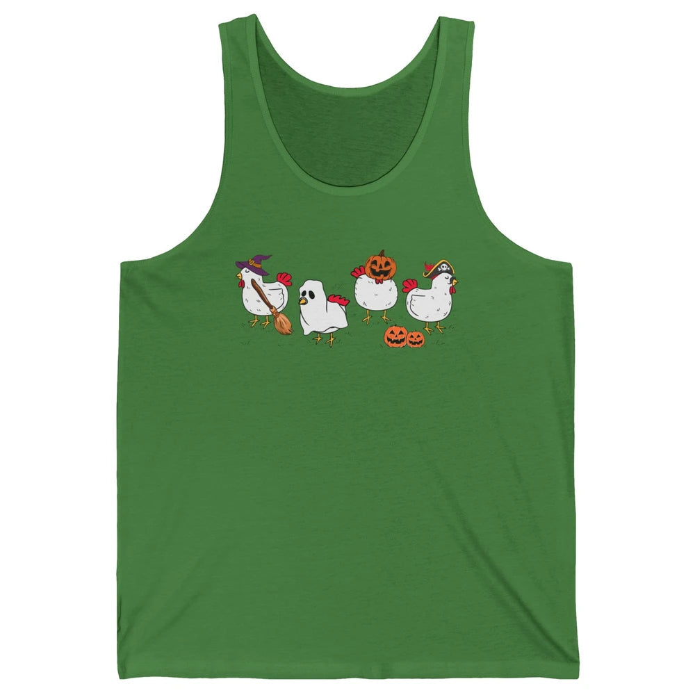Chicken Ghost Funny Halloween Farm Spooky Chicken Lover Gift Unisex Jersey Tank