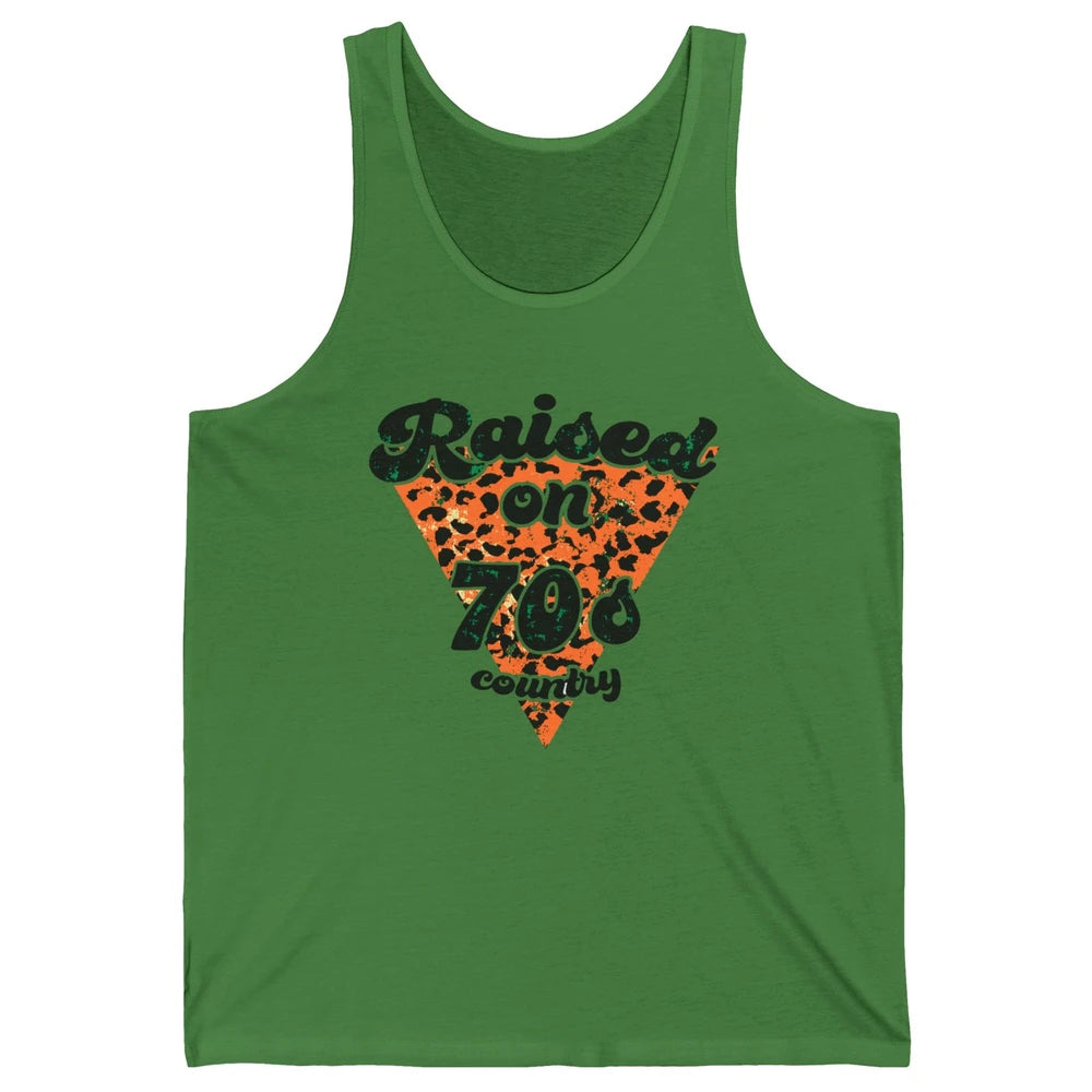 Retro Leopard Raised On 70s Country Western Cowboy Cowgirl Unisex Jersey Tank