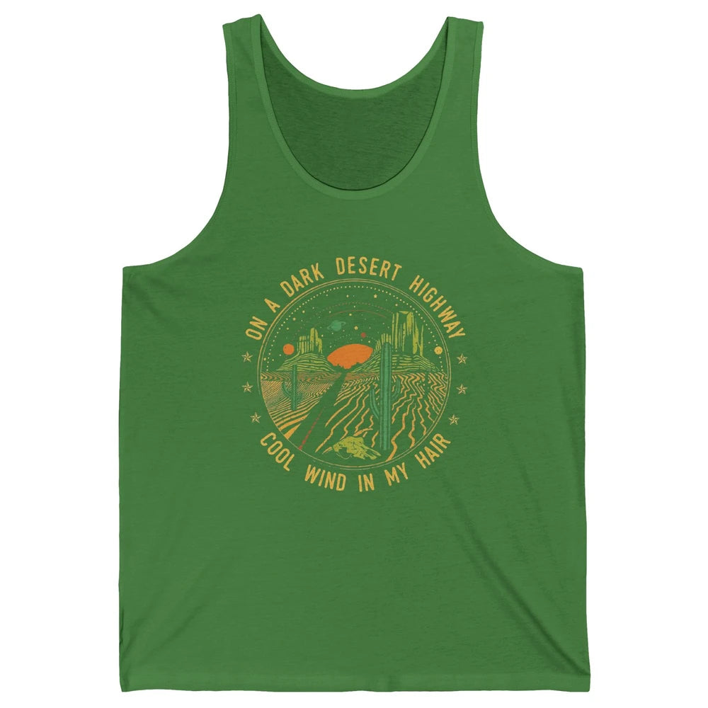 Adventure Camping Retro Dark Desert Highway Travel Gift Unisex Jersey Tank