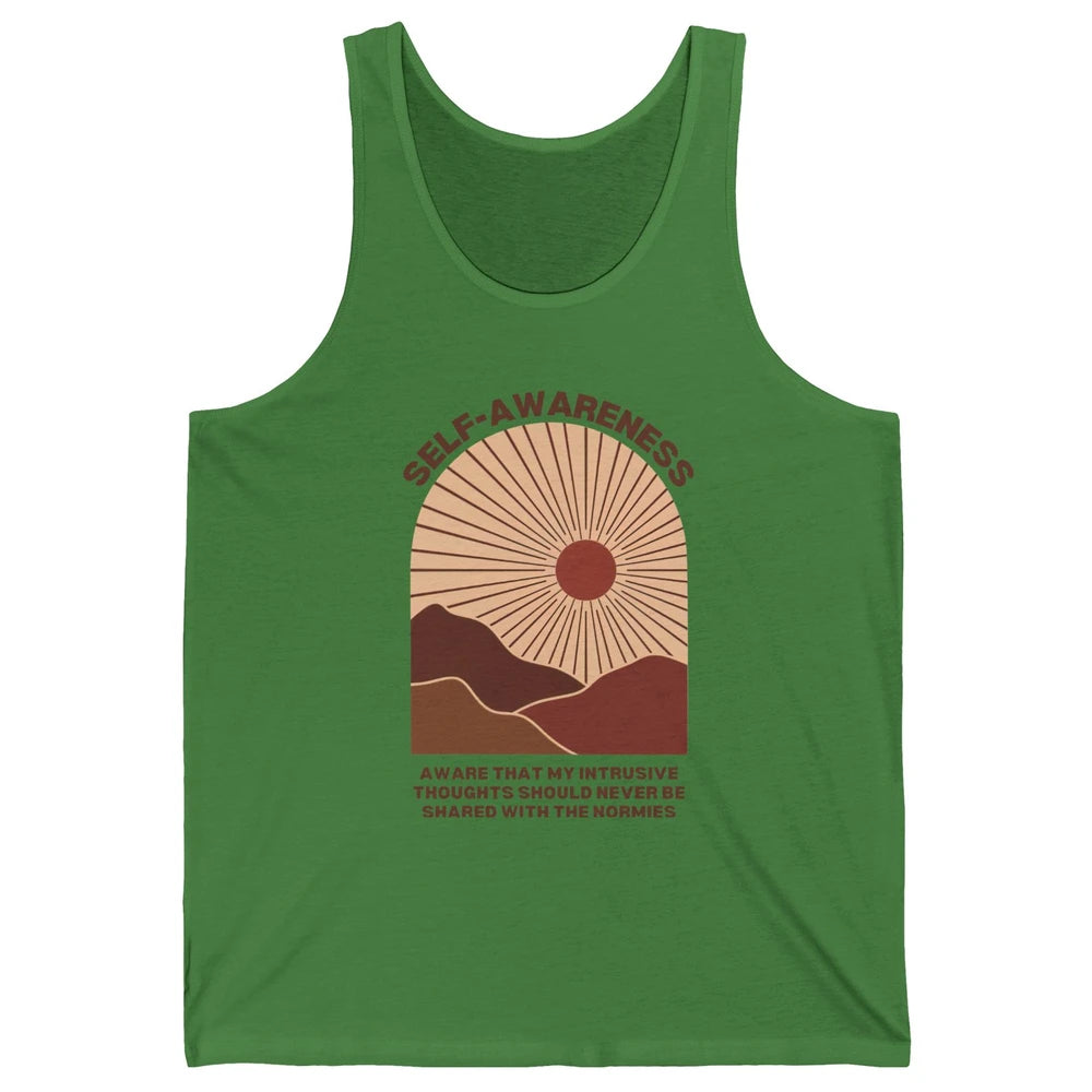 Self Awareness Intrusive Thought Humor Anxiety Mental Health Unisex Jersey Tank