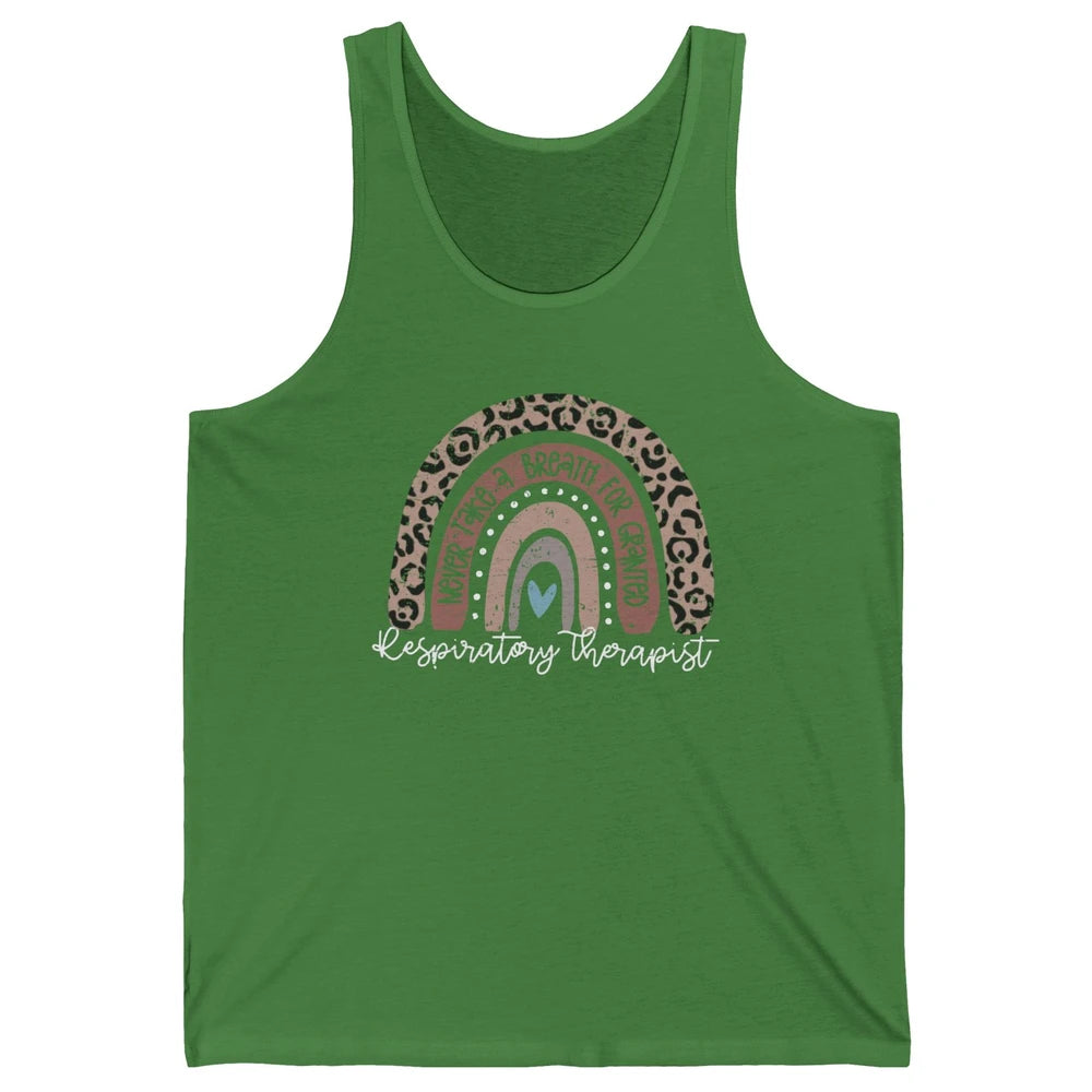 Retro Respiratory Therapy Rainbow Respiratory Therapist Gift Unisex Jersey Tank