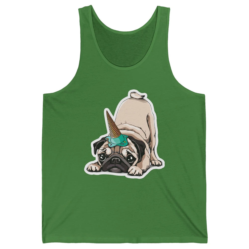Puppy Pugs Funny Unicorn Pug Dog Lovers Gift Cute Pug Dog Unisex Jersey Tank