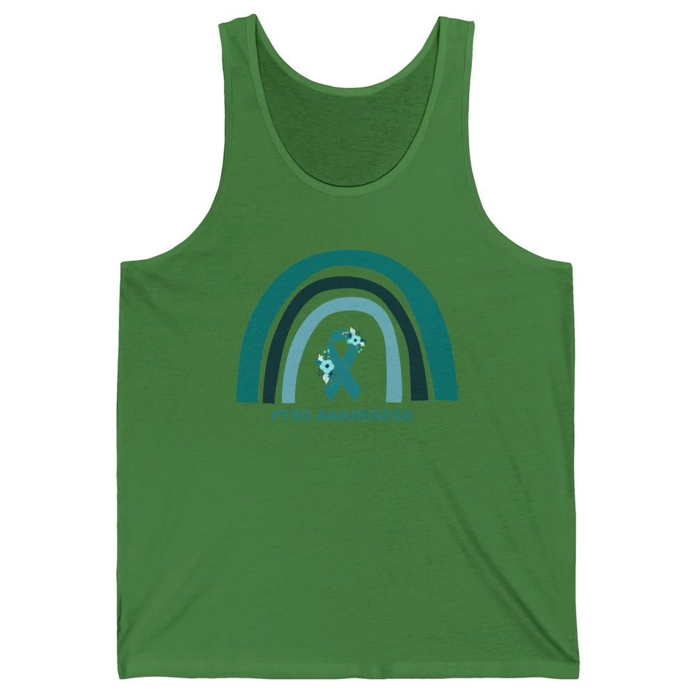 Post-traumatic Stress Disorder Awareness PTSD Teal Ribbon Unisex Jersey Tank