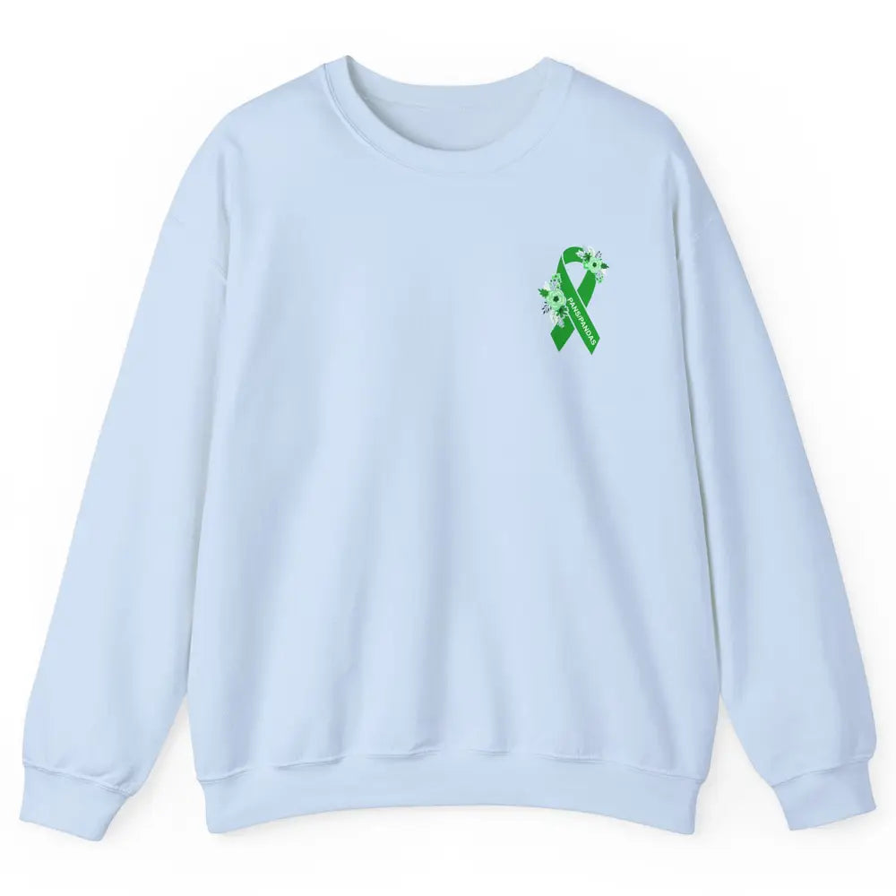 PANS/PANDAS Awareness Floral Green Ribbon Pans Disease Unisex Crewneck Sweatshirt