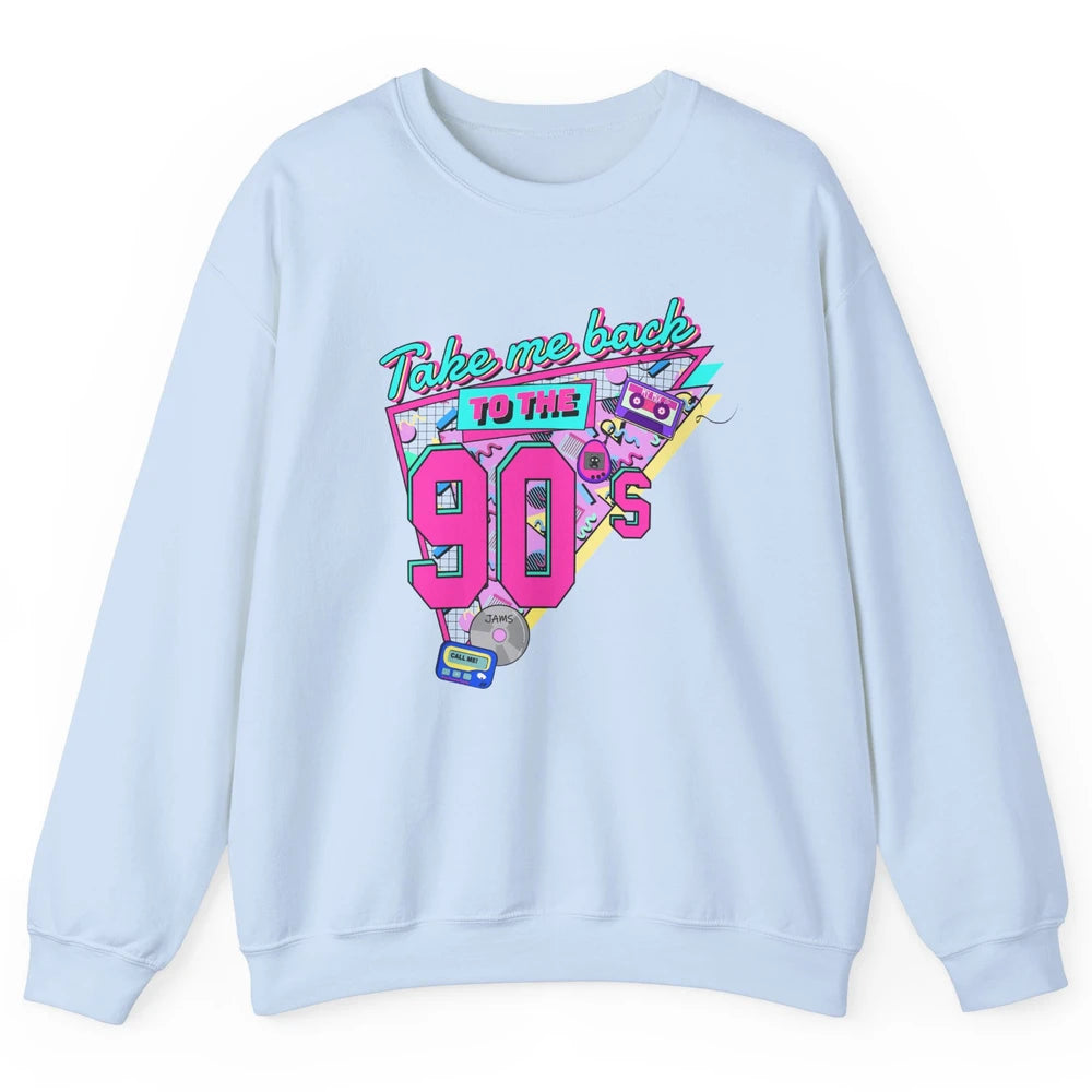 Retro 90s Take Me Back To The 1990s Cassette Made In The 90s Unisex Crewneck Sweatshirt