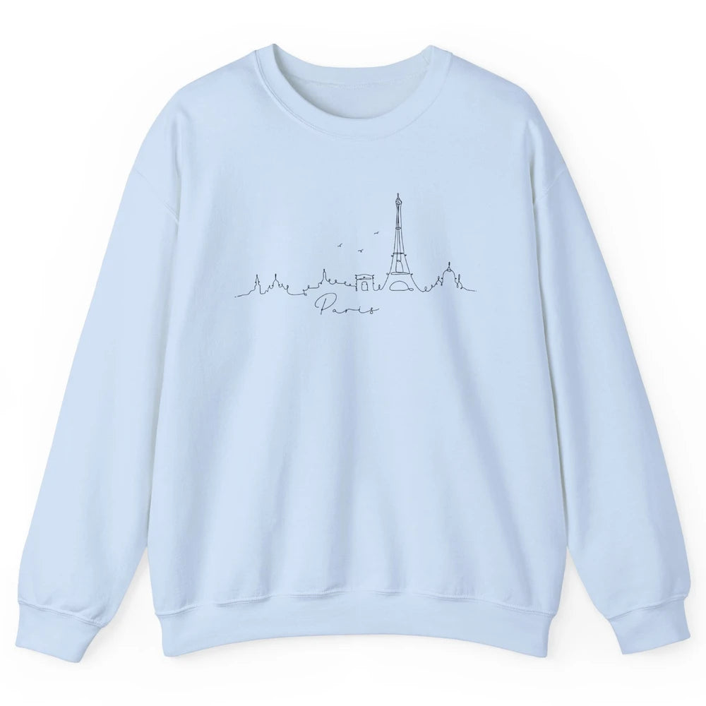 Paris Skyline Paris Eiffel Tower Souvenir Gift France Travel Unisex Crewneck Sweatshirt