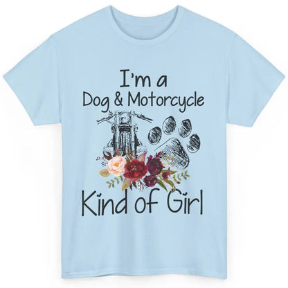 Retro Floral Motorbike I'm Dog Motorcycle Kinda Girl Dog Mom Classic Unisex T-Shirt