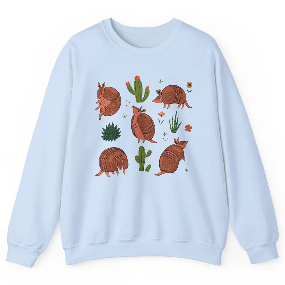 Retro Desert Armadillo Just An Armadillo Girl Western Animal Unisex Crewneck Sweatshirt