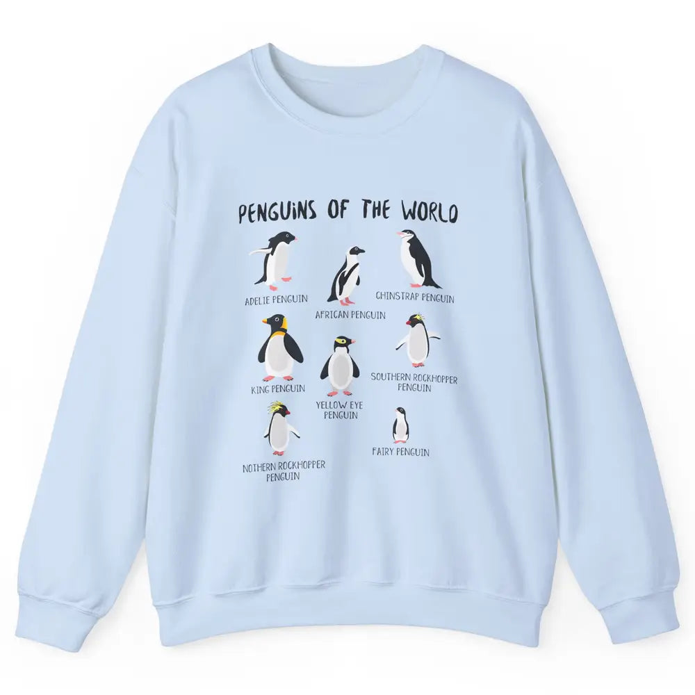Penguins Of World With Headband Baby Penguins Wild Animal Unisex Crewneck Sweatshirt