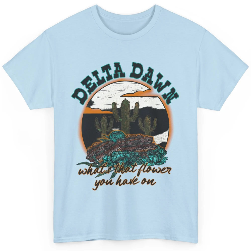 Retro Desert Night Delta Dawn What's That Flower Western Classic Unisex T-Shirt