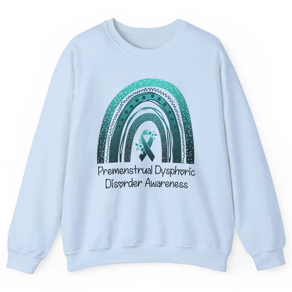 Premenstrual Dysphoric Disorder PMDD Awareness Rainbow Unisex Crewneck Sweatshirt