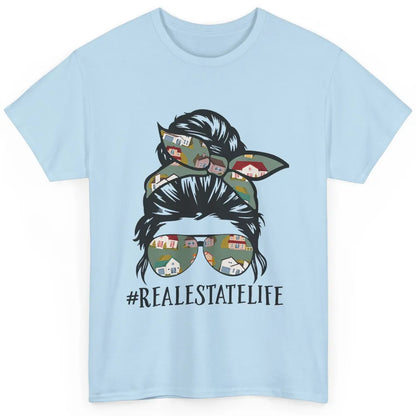 Real Estate Wife Life Messy Bun Mom Realtor Women Close Deal Classic Unisex T-Shirt