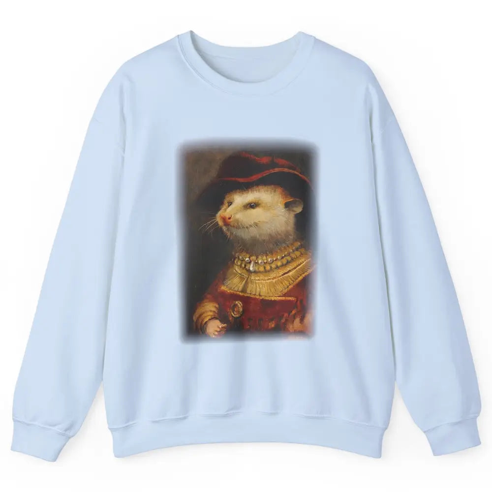 Retro Noble Opossum Young Gallant Western Opossum Art Unisex Crewneck Sweatshirt