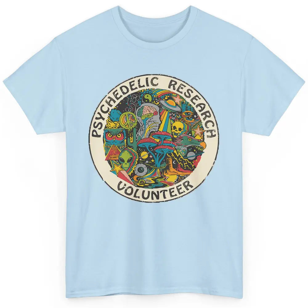 Retro Design Research Volunteer Psychedelic Mushroom Vintage Classic Unisex T-Shirt