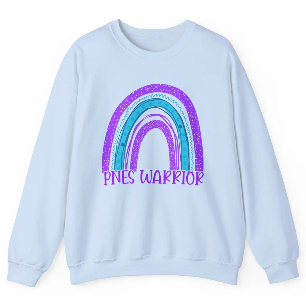 Psychogenic Non-epileptic Seizures PNES Purple Teal Rainbow Unisex Crewneck Sweatshirt