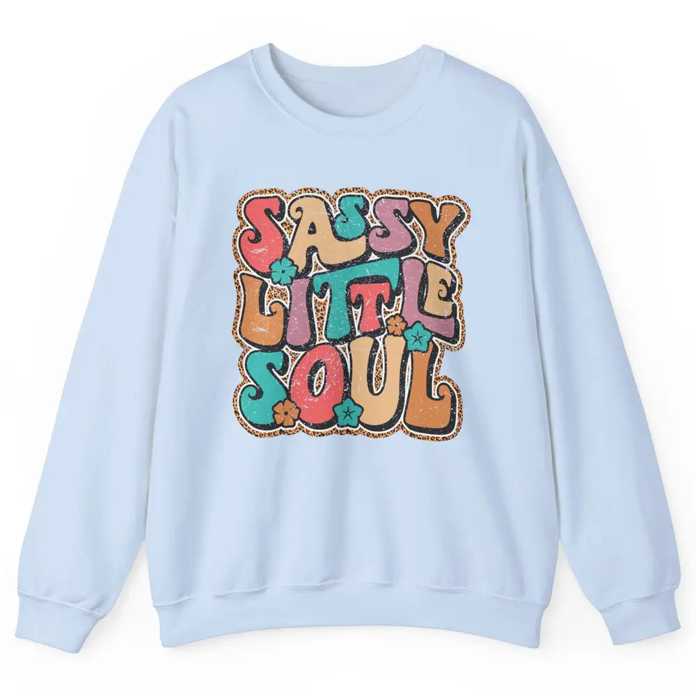 Retro Boho Groovy Sassy Little Soul Western Hippie Cowgirl Unisex Crewneck Sweatshirt