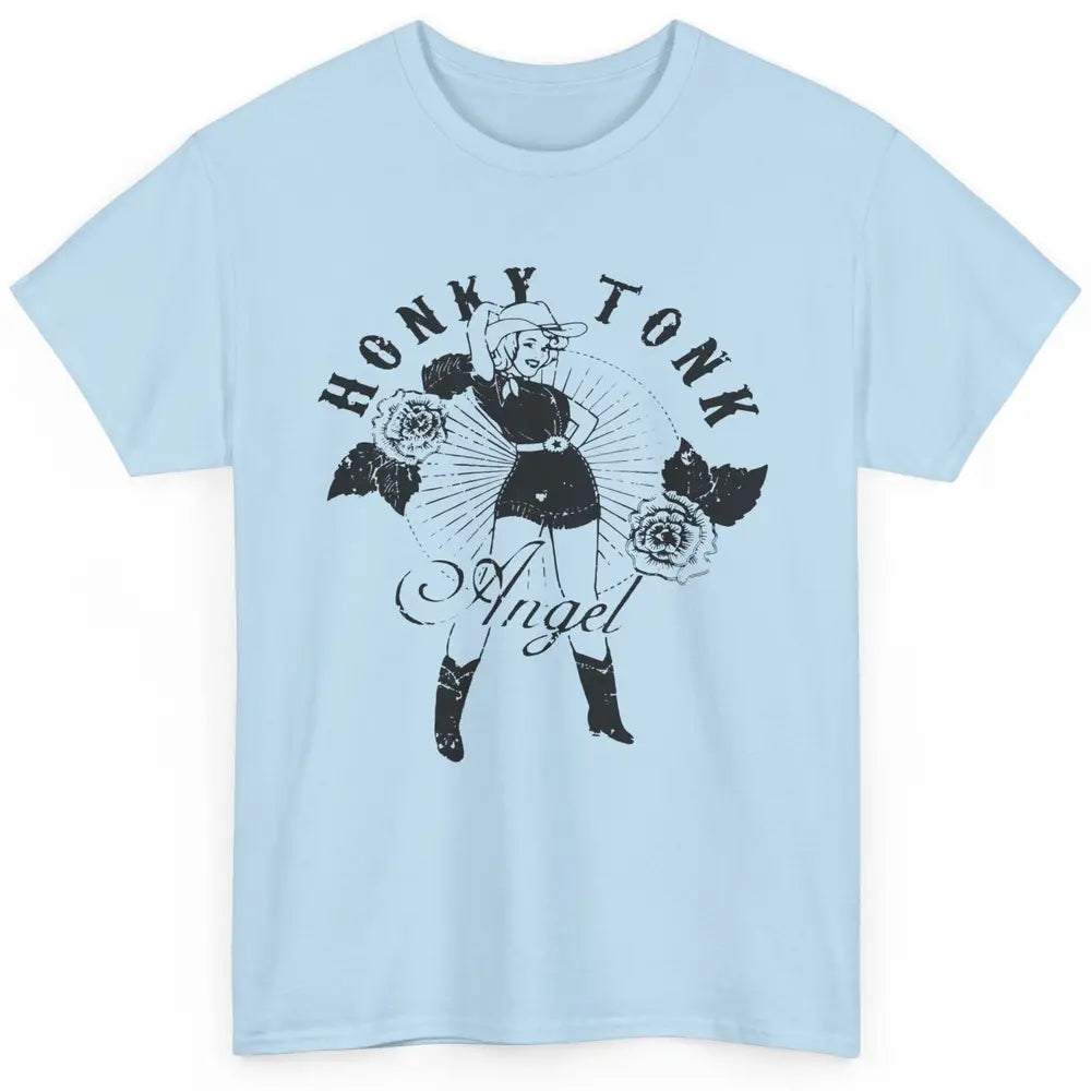 Retro Cowgirl Honky Tonk Angel Western Country Rodeo Mom Classic Unisex T-Shirt