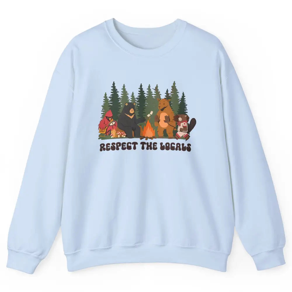 Respect Local Wildlife Camping Outdoor Mountain Environment Unisex Crewneck Sweatshirt