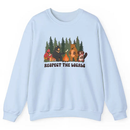 Respect Local Wildlife Camping Outdoor Mountain Environment Unisex Crewneck Sweatshirt