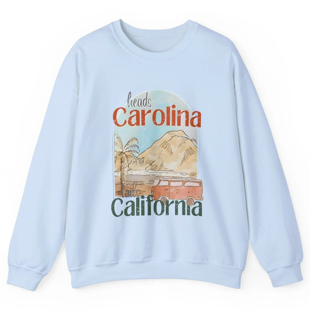 Retro Heads Carolina Tails California Western Country Summer Unisex Crewneck Sweatshirt