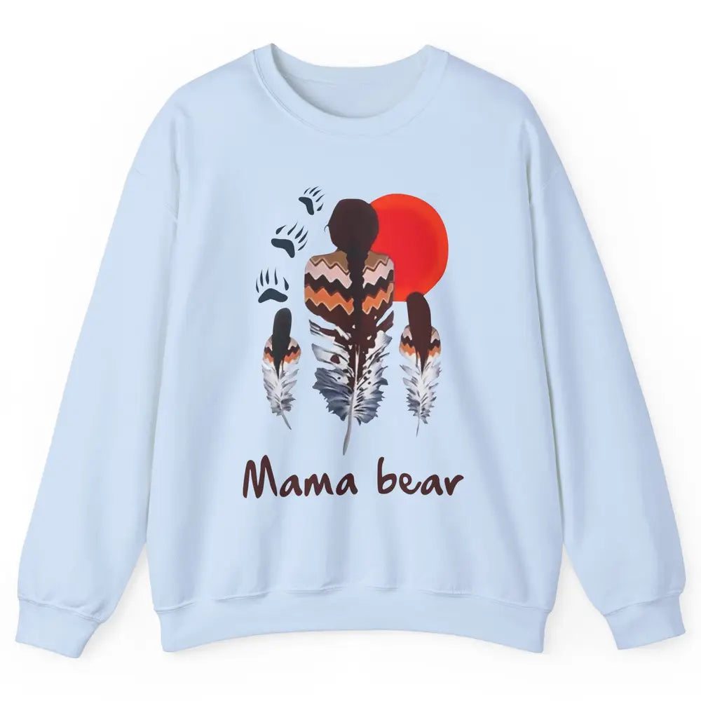 Native Americans Mama Bear Mother and Daughter Tribal Unisex Crewneck Sweatshirt