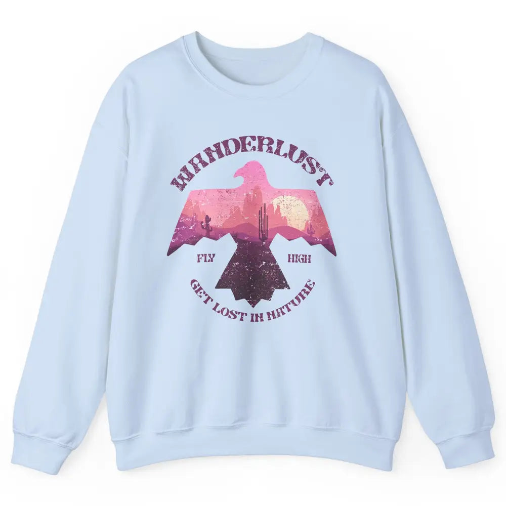 Retro Adventure Wanderlust Get Lost In Nature Travel Western Unisex Crewneck Sweatshirt