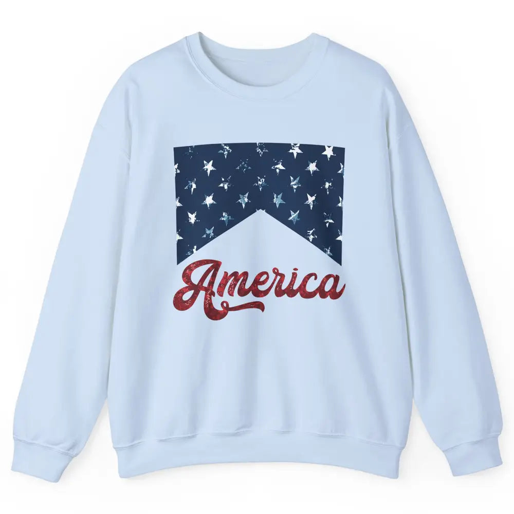 Retro America 4th Of July Independence Day Western Patriots Unisex Crewneck Sweatshirt