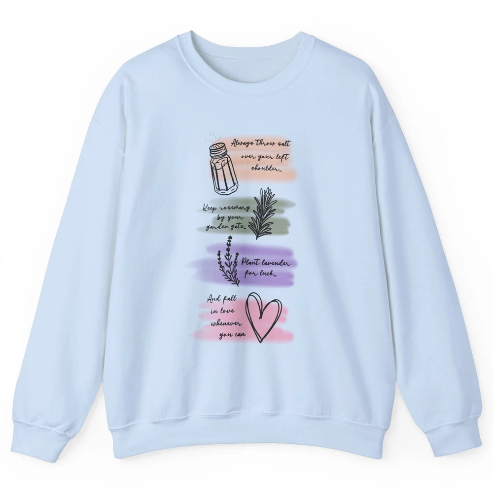 Practical Magic Witch Gardening Card Gardeners Plant Lovers Unisex Crewneck Sweatshirt