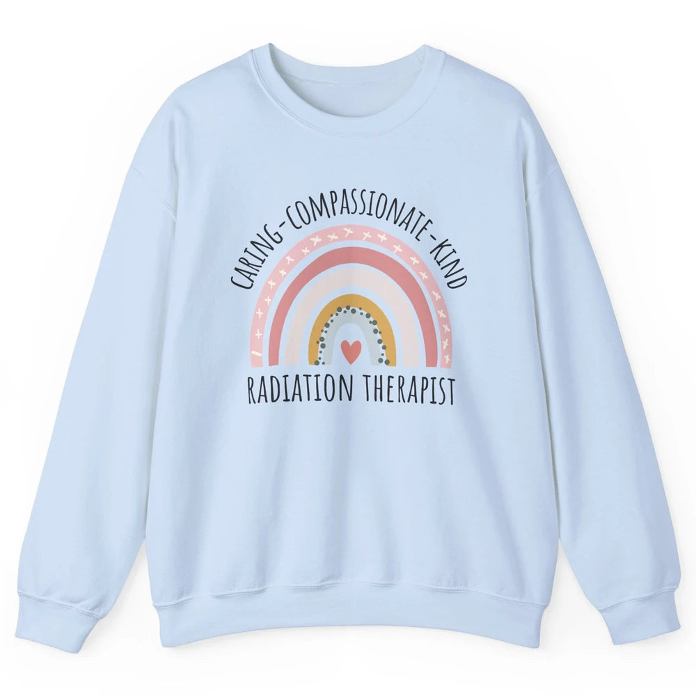 Radiation Therapist Pastel Rainbow Radiation Therapy Gift Unisex Crewneck Sweatshirt