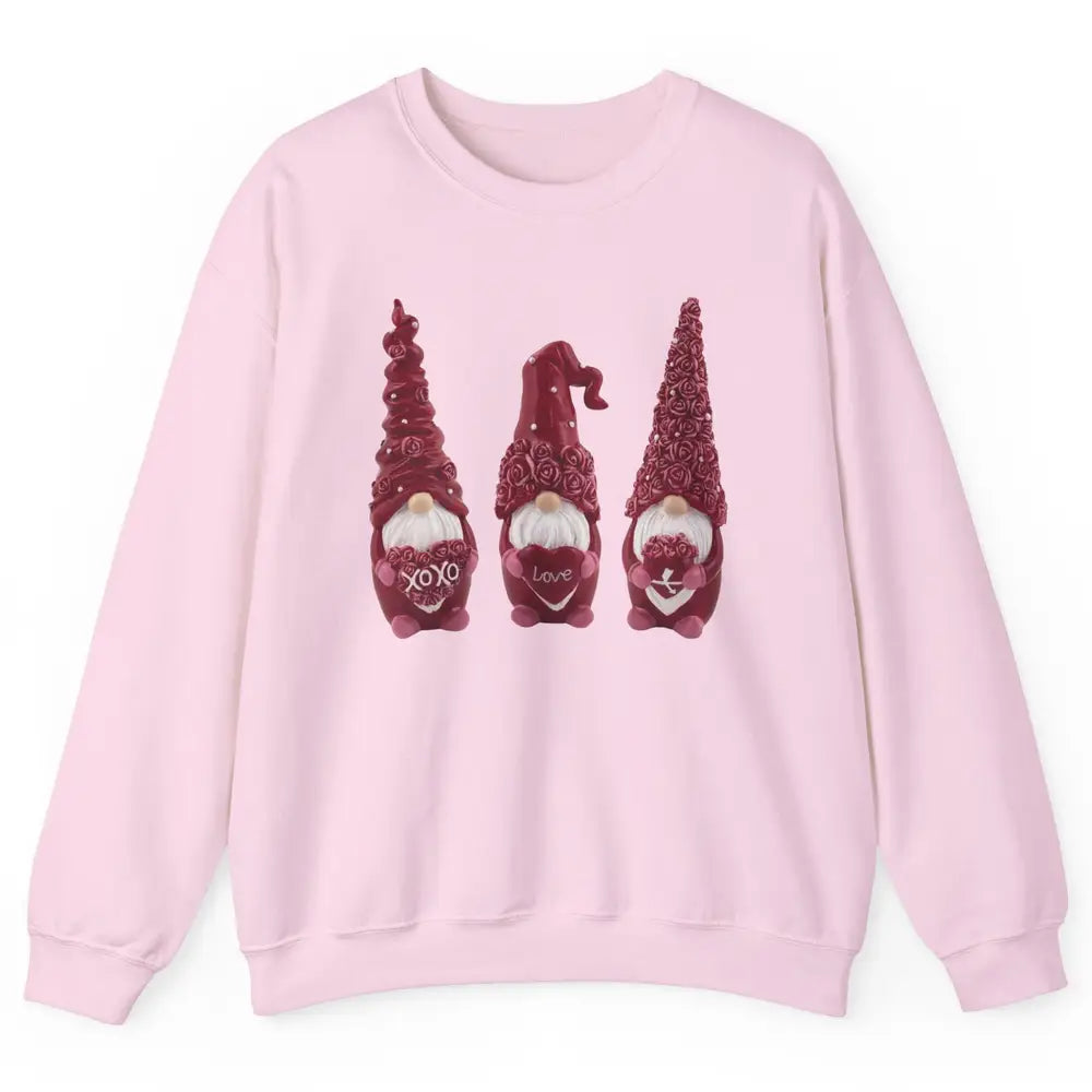 Pink Gnomes Love Valentines Loads Of Love Western Valentine Unisex Crewneck Sweatshirt