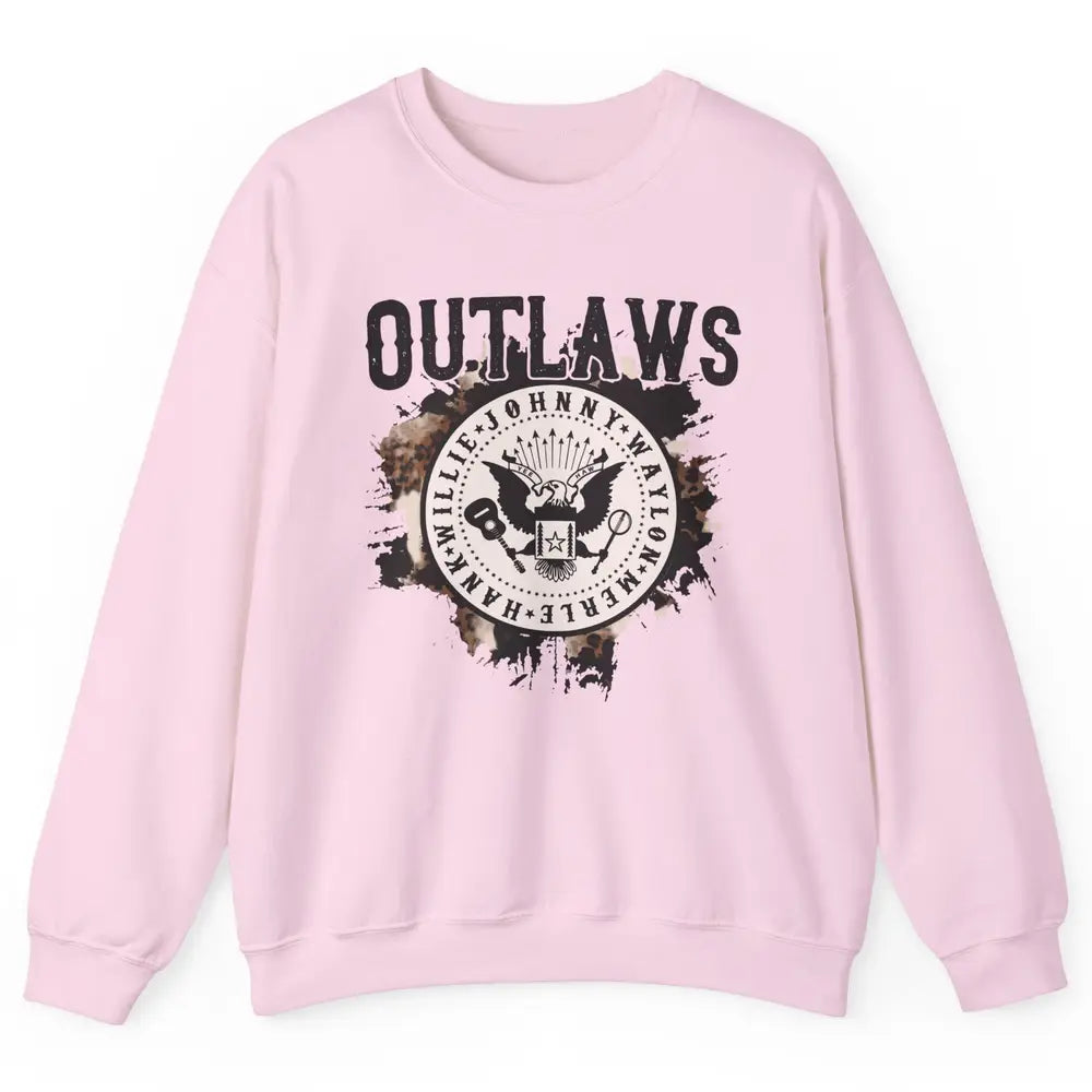 Retro Cowboy Bird Outlaws Western Country Music Cowgirl Unisex Crewneck Sweatshirt