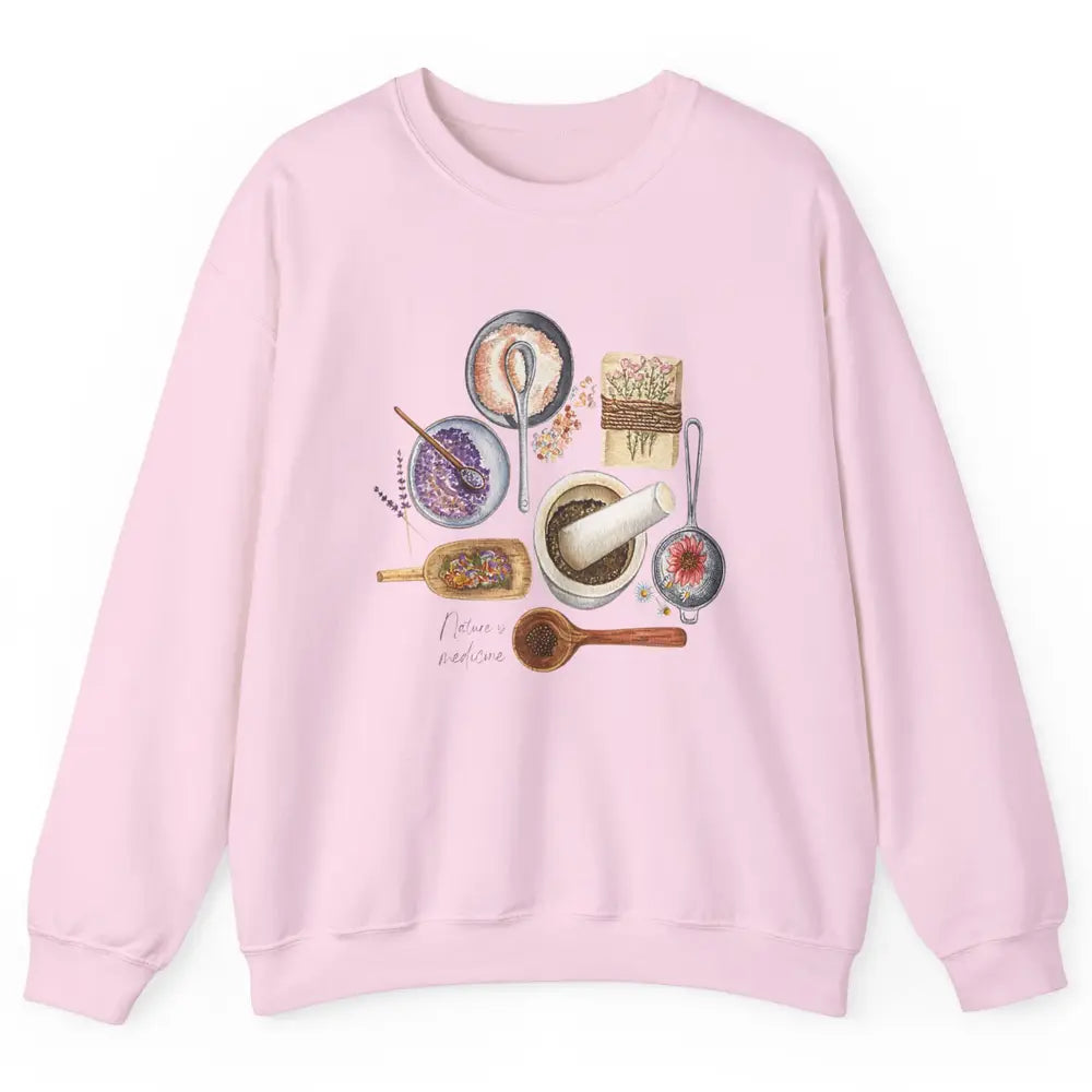 Retro Herbalist Botanical Plant Nature Medicine Garden Herb Unisex Crewneck Sweatshirt