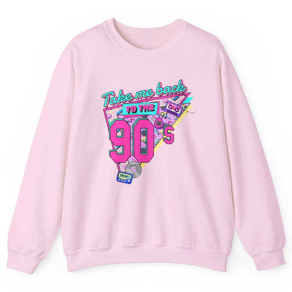 Retro 90s Take Me Back To The 1990s Cassette Made In The 90s Unisex Crewneck Sweatshirt