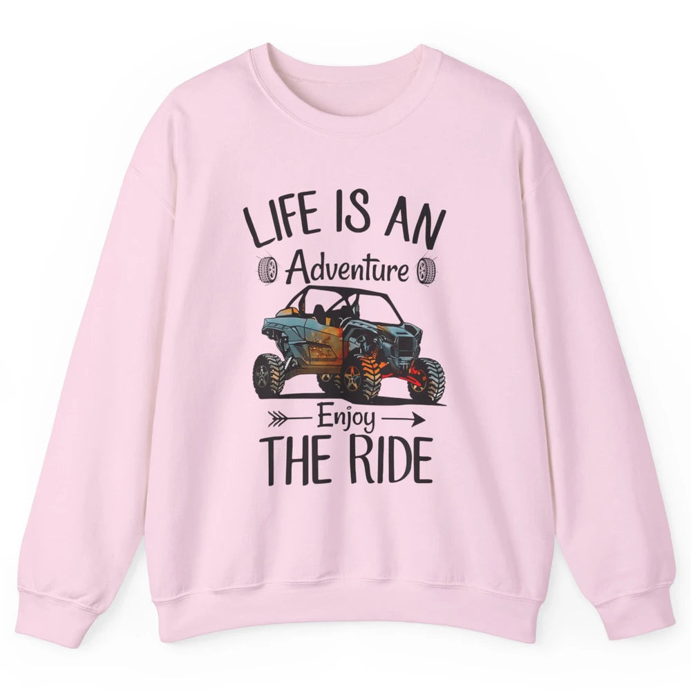Retro Enjoy The Ride ATV Rider UTV Mud Riding SXS Offroad Unisex Crewneck Sweatshirt