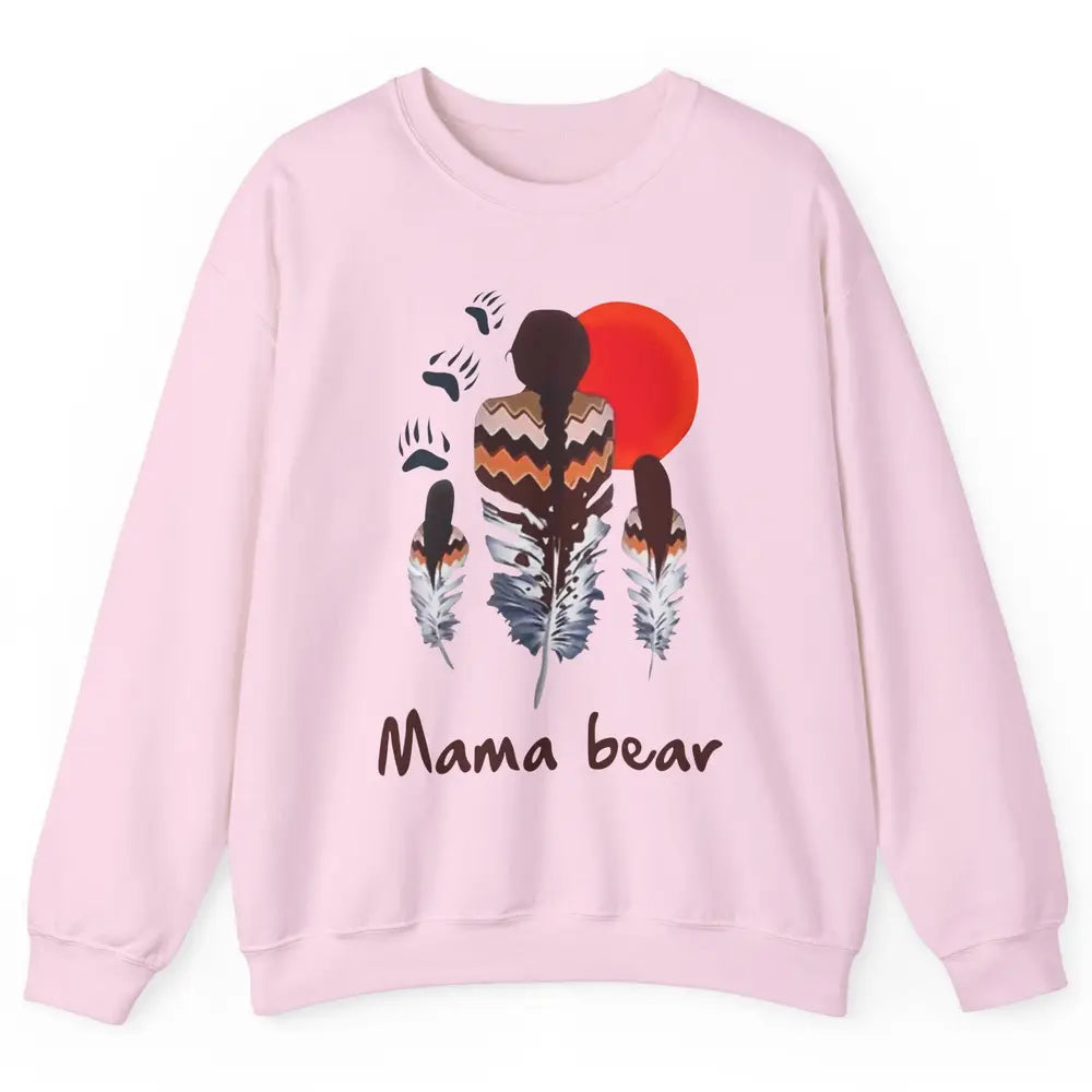 Native Americans Mama Bear Mother and Daughter Tribal Unisex Crewneck Sweatshirt