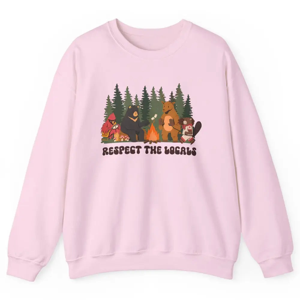 Respect Local Wildlife Camping Outdoor Mountain Environment Unisex Crewneck Sweatshirt