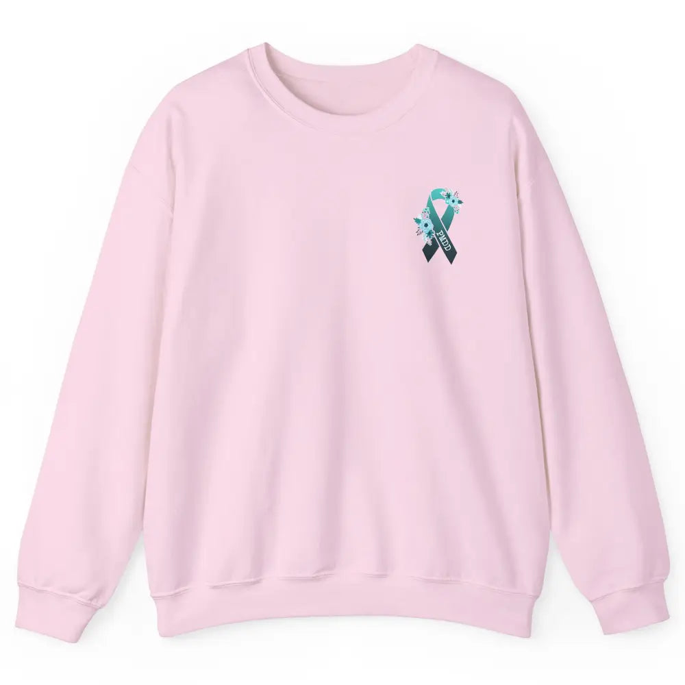 Premenstrual Dysphoric Disorder PMDD Awareness Ribbon Unisex Crewneck Sweatshirt