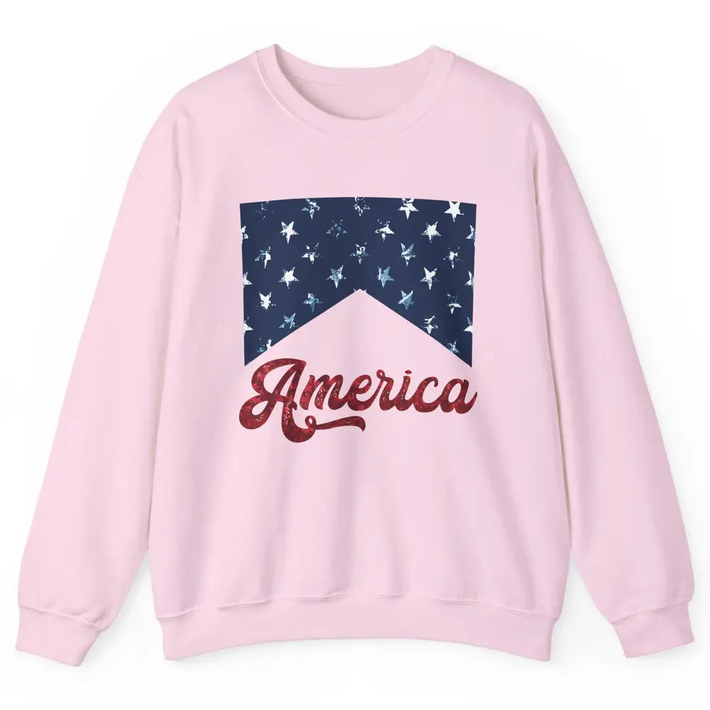 Retro America 4th Of July Independence Day Western Patriots Unisex Crewneck Sweatshirt