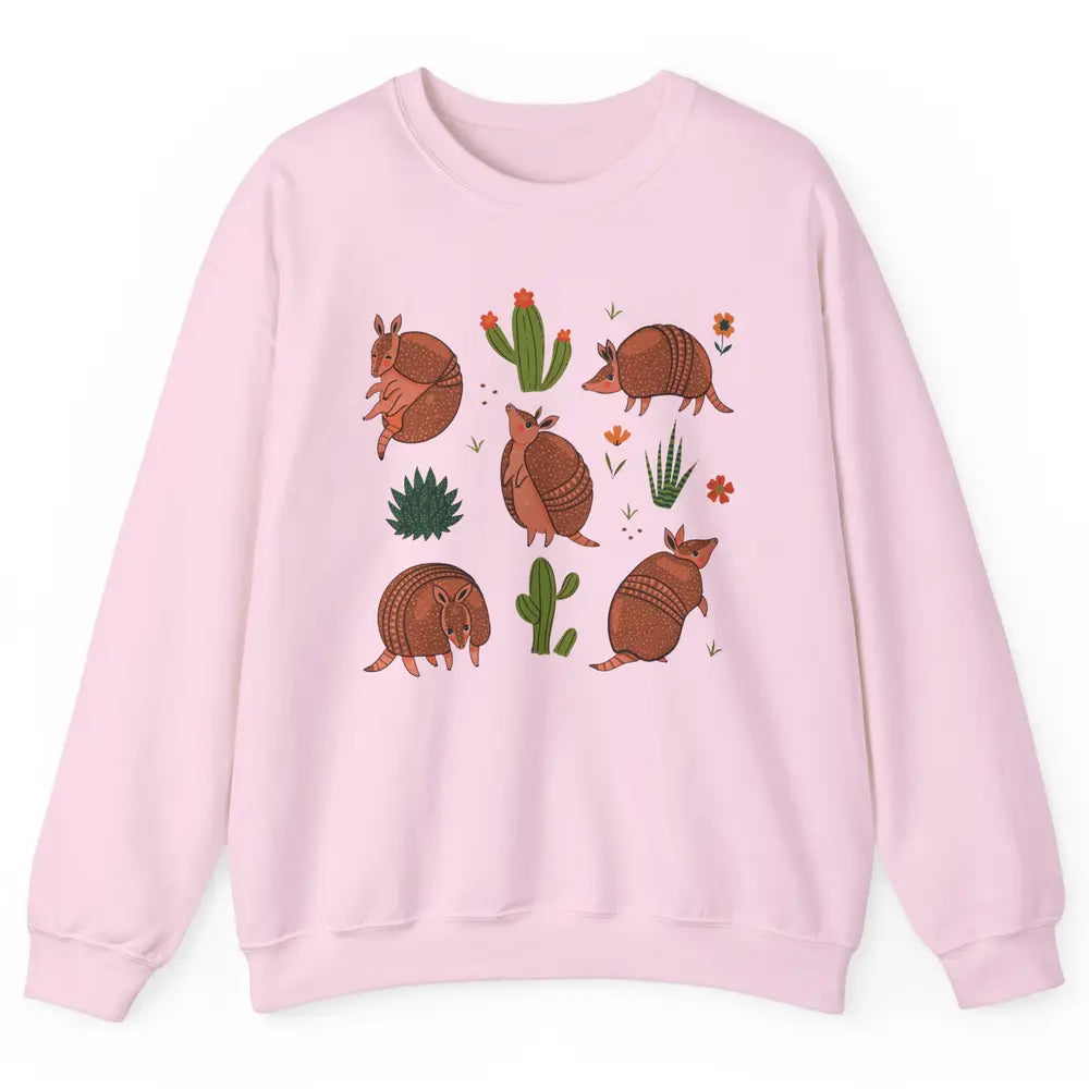 Retro Desert Armadillo Just An Armadillo Girl Western Animal Unisex Crewneck Sweatshirt