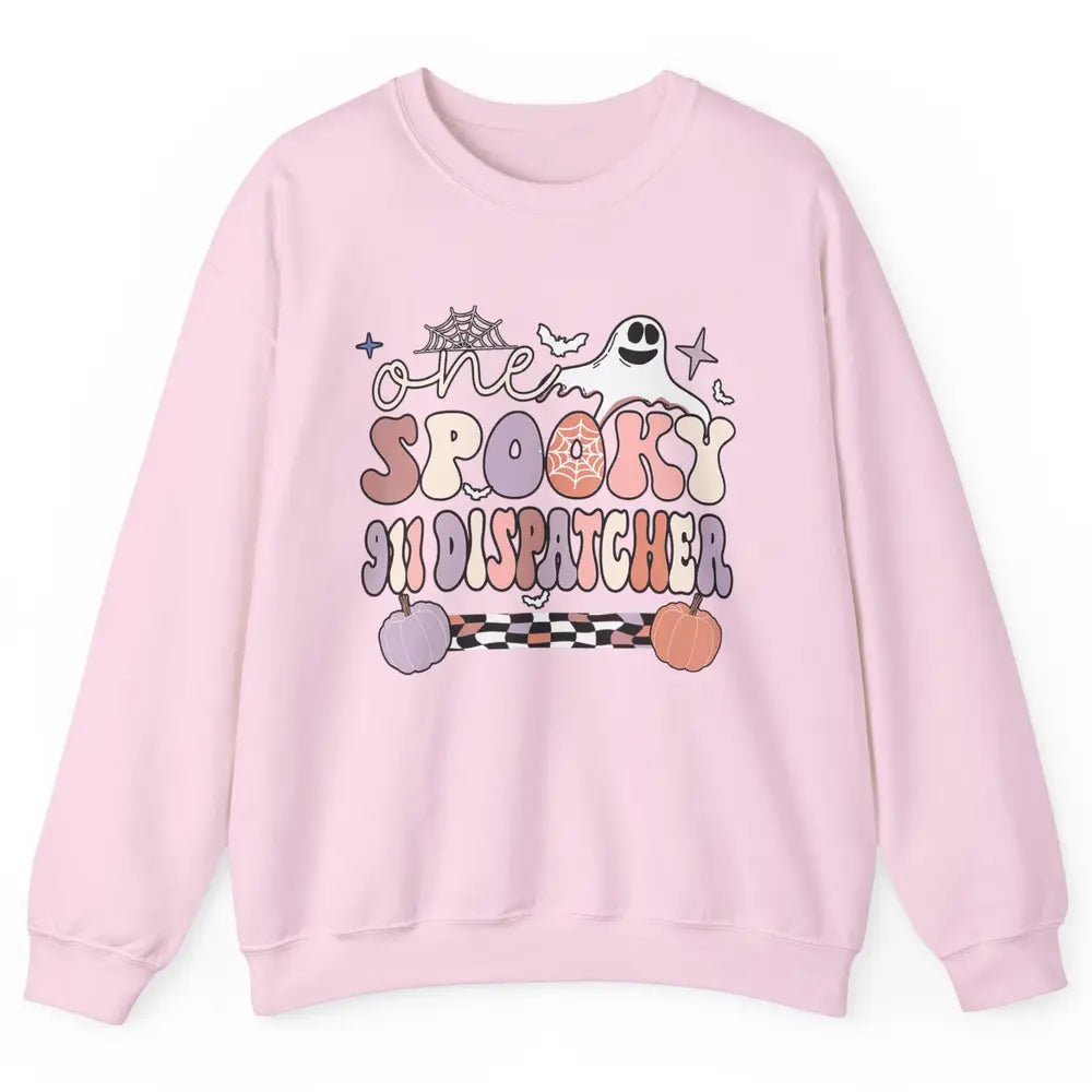 One Spooky Dispatcher 911 Life Operator Pumpkin Halloween Unisex Crewneck Sweatshirt