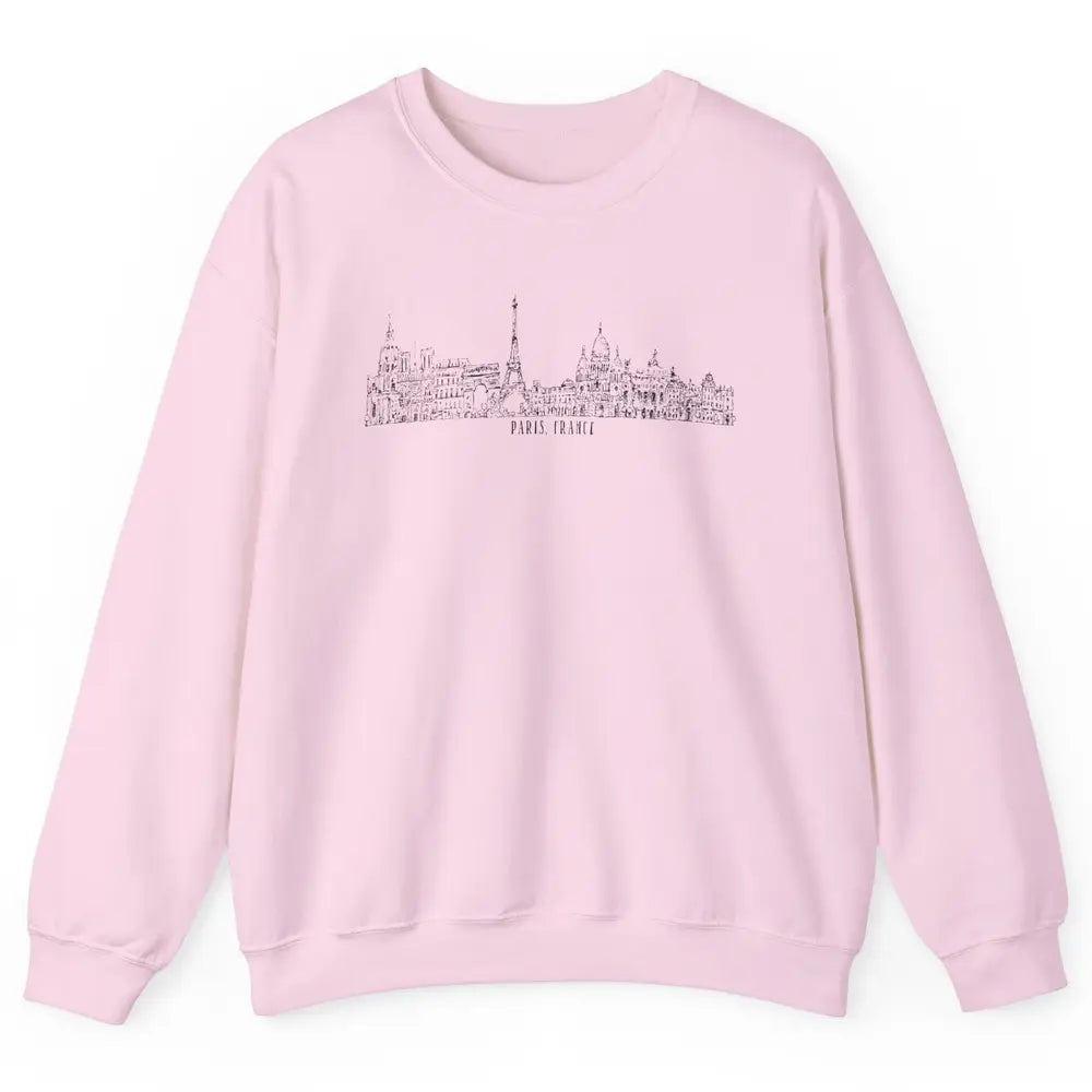 Paris Eiffel Tower Souvenir Travel France Gift Paris Skyline Unisex Crewneck Sweatshirt