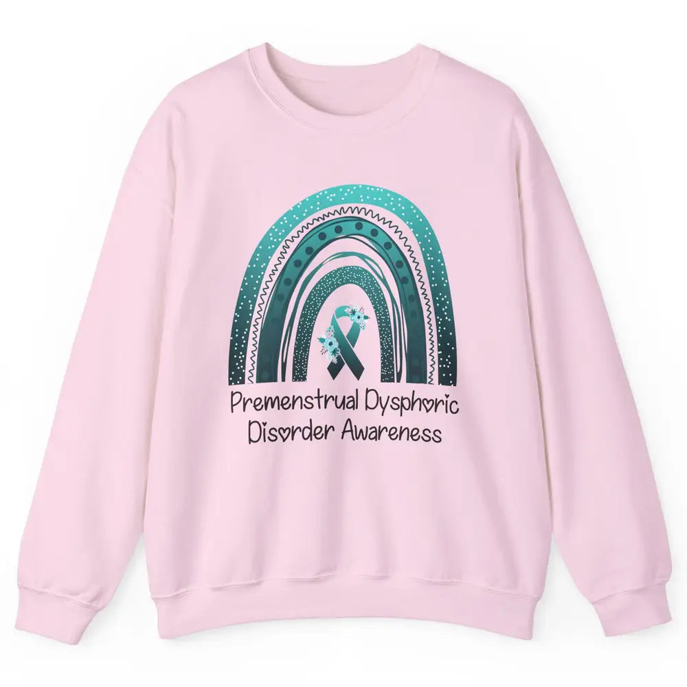 Premenstrual Dysphoric Disorder PMDD Awareness Rainbow Unisex Crewneck Sweatshirt