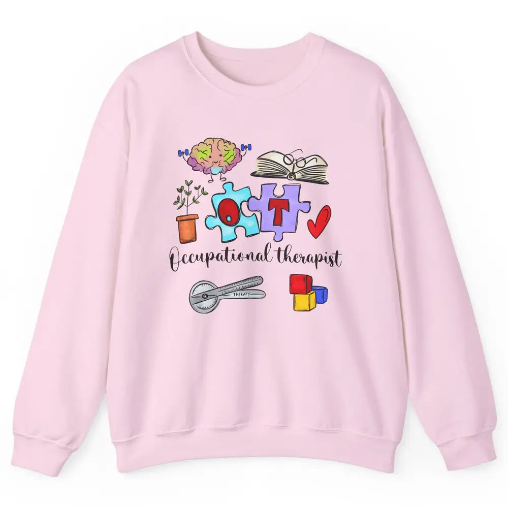Occupational Therapist Symbols Hand Drawn OT Appreciation Unisex Crewneck Sweatshirt
