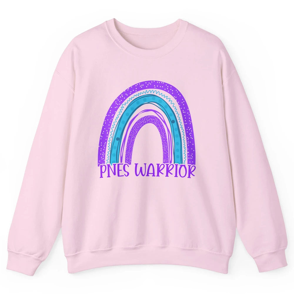 Psychogenic Non-epileptic Seizures PNES Purple Teal Rainbow Unisex Crewneck Sweatshirt