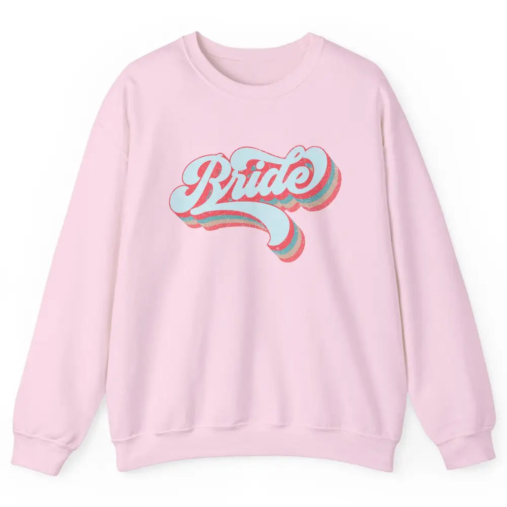 Retro 70s Future Bride Engaged Bachelorette Bridal Party Unisex Crewneck Sweatshirt