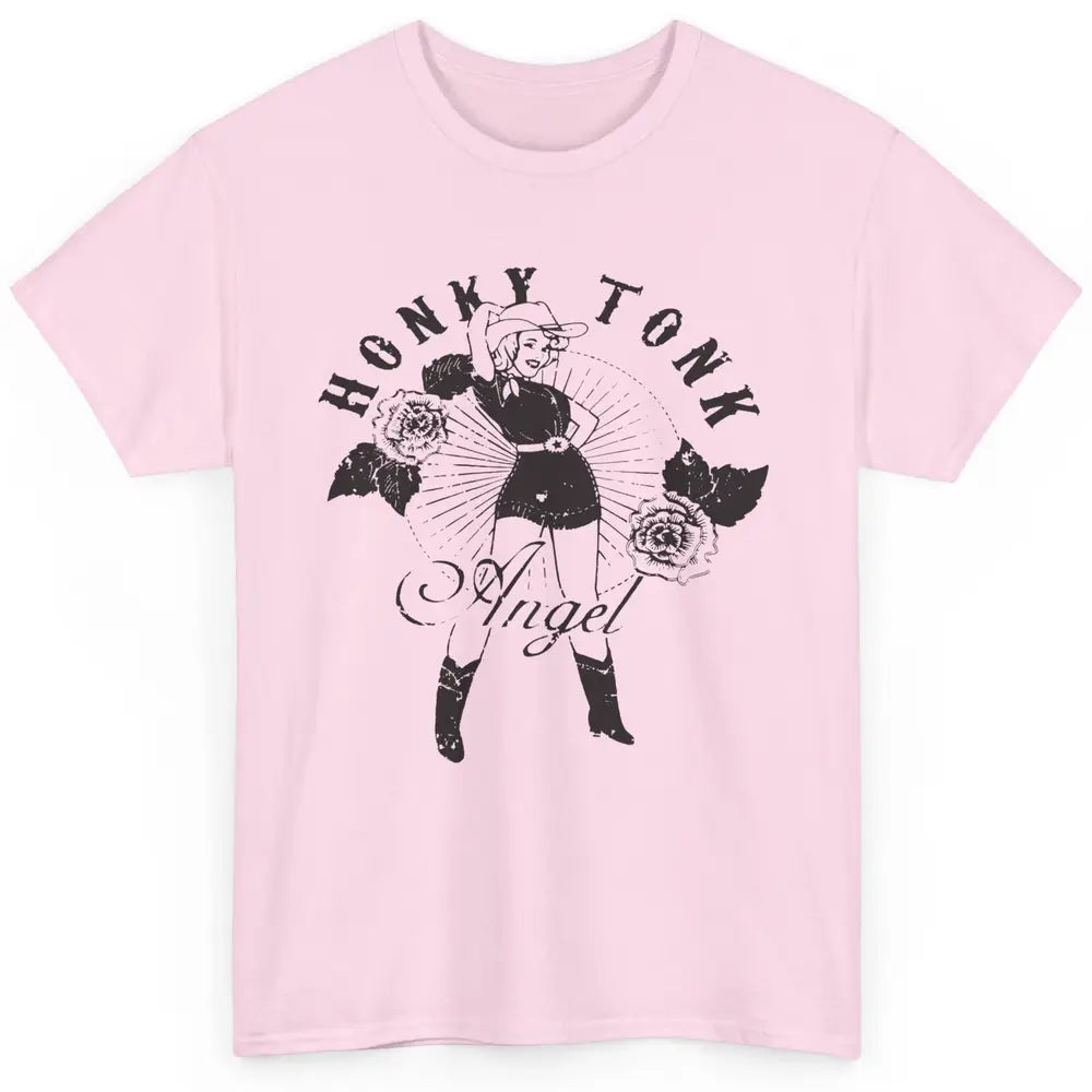 Retro Cowgirl Honky Tonk Angel Western Country Rodeo Mom Classic Unisex T-Shirt