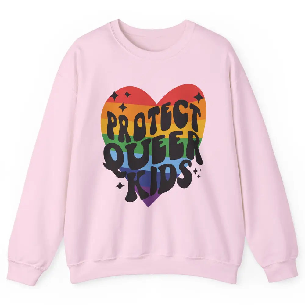 Protect Queer Kids Protect Trans Youth LGBT Gay Pride Ally Unisex Crewneck Sweatshirt