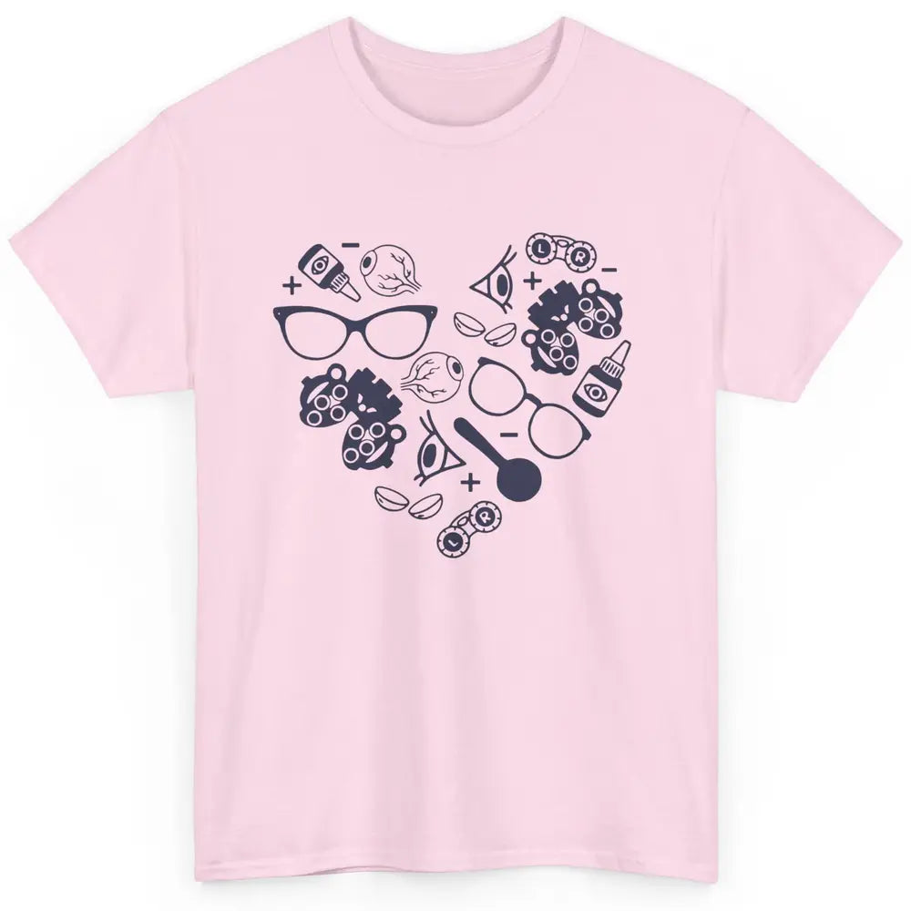 Optometrist Love Heart Symbols Optician Eye Doctor Gift Classic Unisex T-Shirt