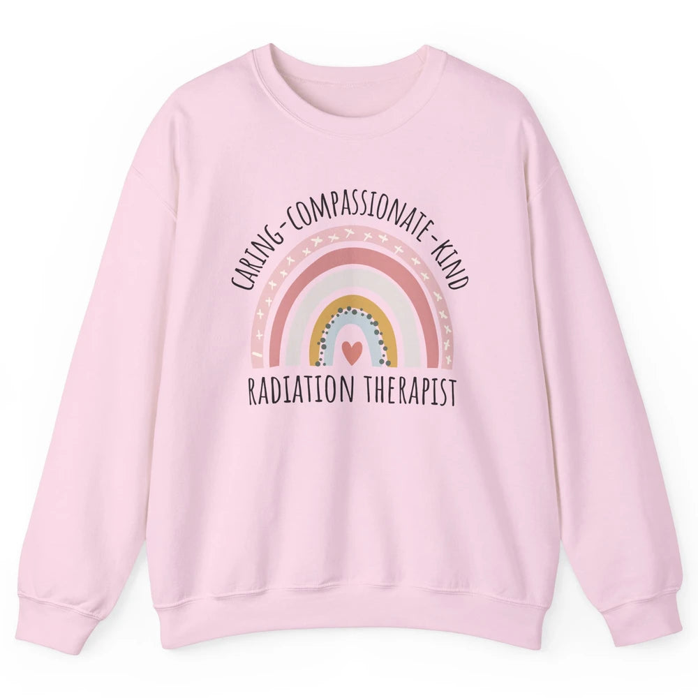 Radiation Therapist Pastel Rainbow Radiation Therapy Gift Unisex Crewneck Sweatshirt